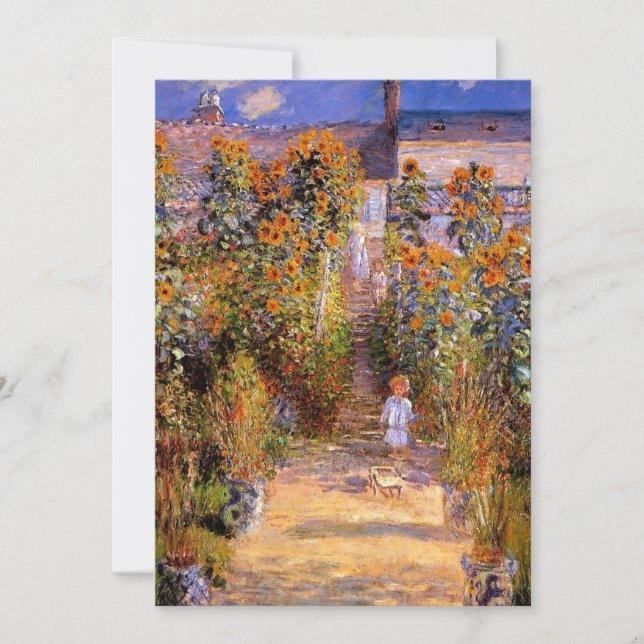 Tarjeta Monet - Jardín de Monet en Vetheuil (Anverso)