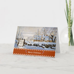 Tarjeta Monet - La represa, saludos de Navidad