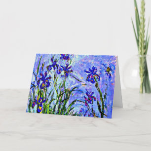 Tarjeta Monet - Lilac Irises, pintura famosa,
