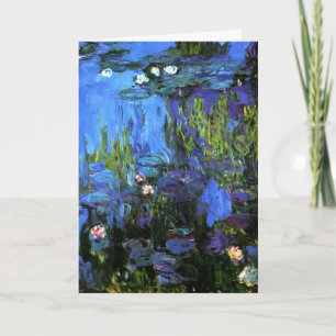 Tarjeta Monet - Lilies azules índigo