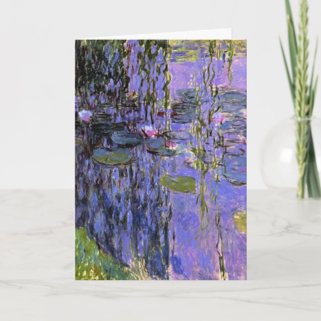 Tarjeta Monet - Lilies de agua, 1916-1919, lavanda (Anverso)