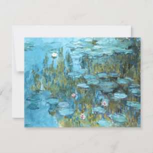 Tarjeta Monet - Lilies de agua (turquesa)