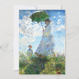 Tarjeta Monet - Mujer con Parasol, Madame Monet