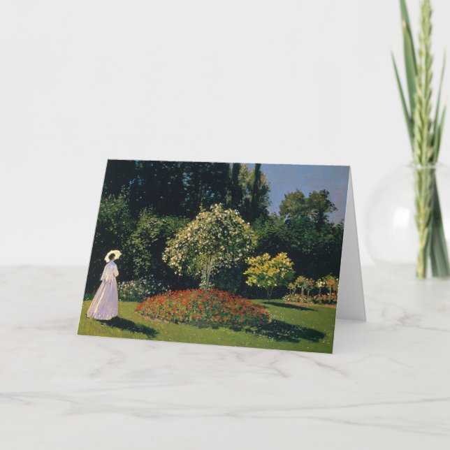 Tarjeta Monet - Mujer en el Jardín (Anverso)