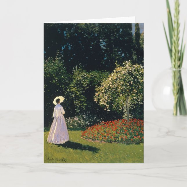 Tarjeta Monet - Mujer en el Jardín (Anverso)