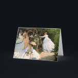 Tarjeta Monet - Mujeres en el jardín<br><div class="desc">Mujeres en el Jardín,  famosa pintura de Claude Monet,  1866.</div>