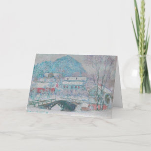 Tarjeta Monet - Noruega, pueblo de Sandviken en la nieve