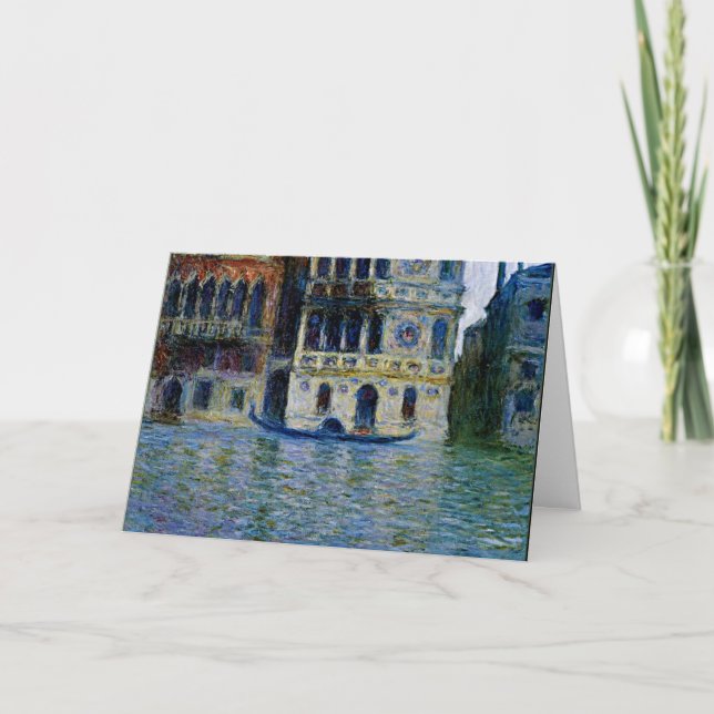 Tarjeta Monet - Palazzo Dario, pintura famosa, (Anverso)