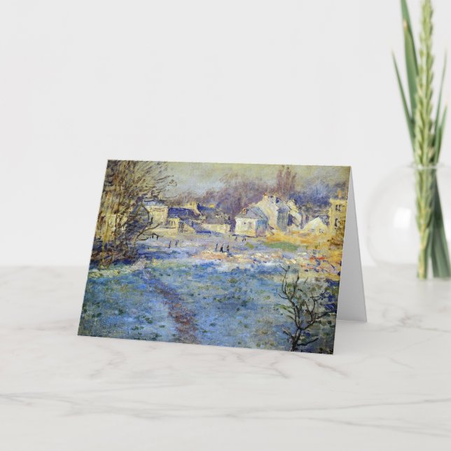 Tarjeta Monet - Pintura de escarcha blanca (Anverso)
