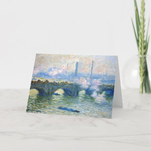 Tarjeta Monet - Puente Waterloo, Londres,