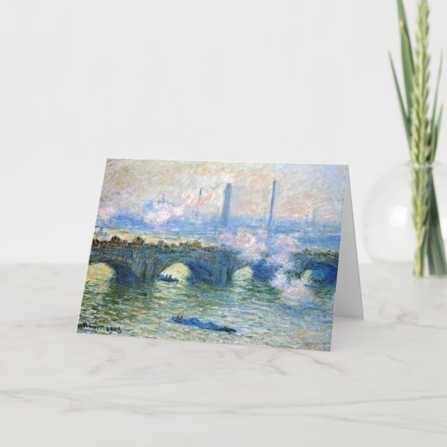 Tarjeta Monet - Puente Waterloo, Londres, (Anverso)