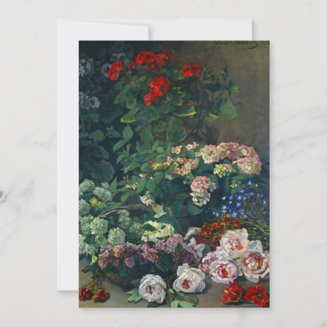 Tarjeta Monet Spring Flowers (Anverso)