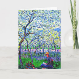 Tarjeta Monet - Un huerto en primavera