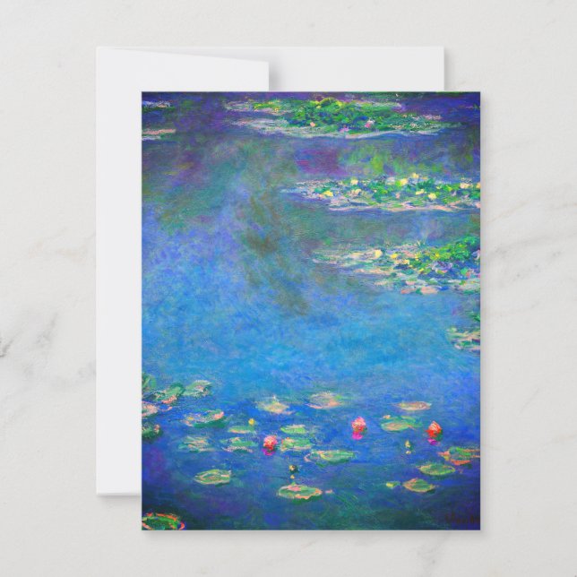 Tarjeta Monet Water Lilies 1906 (Anverso)