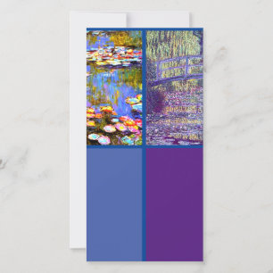 Tarjeta Monet, Water Lilis, Art Bookmark Card