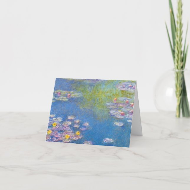 Tarjeta Monet Yellow Water Lilis Note Card (Anverso)