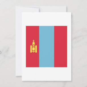 Tarjeta Mongolia Bandera Emblema
