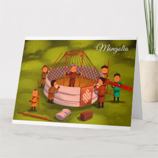 Tarjeta Mongolia Ger tradicional
