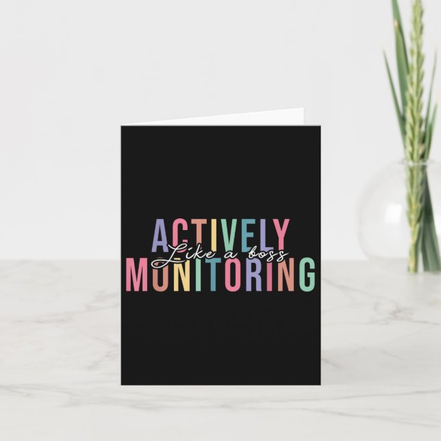 Tarjeta Monitoreando activamente como un testimonio de est (Anverso)