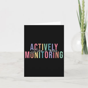 Tarjeta Monitoreando activamente como un testimonio de est