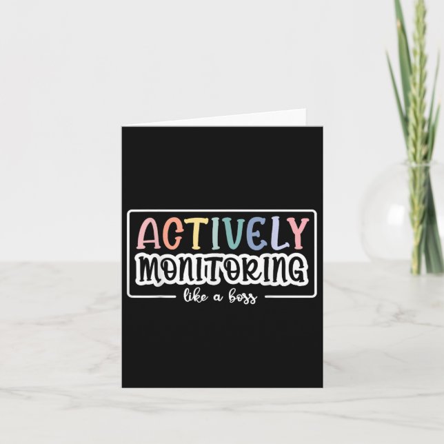 Tarjeta Monitoreo activo como una prueba de profesor diver (Anverso)