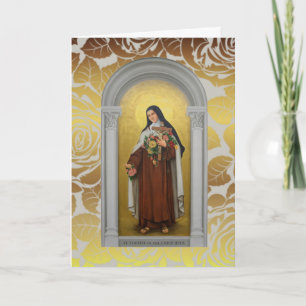 Tarjeta Monja Carmelita Sta. Teresa la pequeña flor