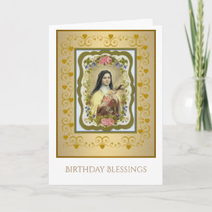 Tarjeta Monja Carmelita Sta. Teresa la pequeña flor