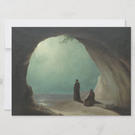 Tarjeta Monjes en un Grotto (por Carl Blechen)