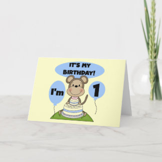 Tarjeta Monkey Birthday Boy 1