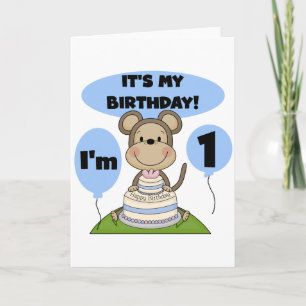 Tarjeta Monkey Birthday Boy 1