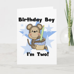Tarjeta Monkey Boy camisetas y regalos de cumpleaños