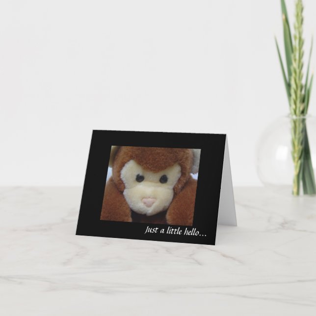 Tarjeta Monkey Hello Note (Anverso)