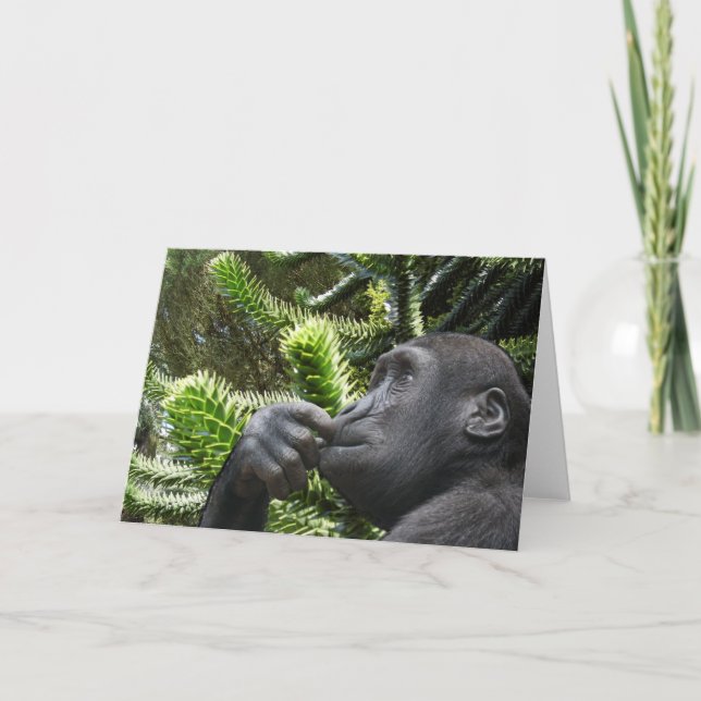 Tarjeta Monkey Puzzle. (Anverso)