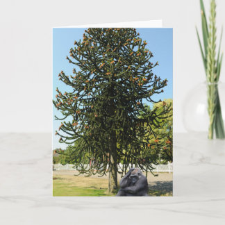 Tarjeta Monkey Puzzle & Puzzled Gorilla.