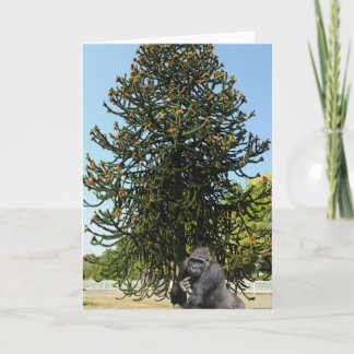 Tarjeta Monkey Puzzle & Puzzled Gorilla.