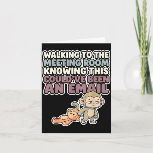 Tarjeta Mono bebé lindo meme kawaii macaco japonés