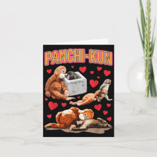 Tarjeta Mono bebé panchi-kun lindo mono bebé meme divertid