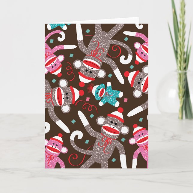 Tarjeta Mono calcetín (Anverso)