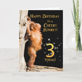Tarjeta Mono Cheeky de 3 años