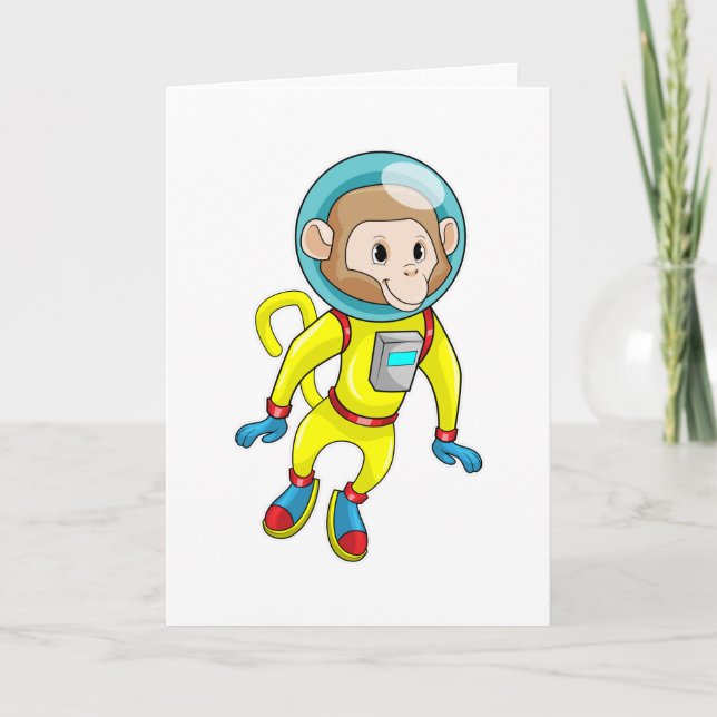 Tarjeta Mono como astronauta (Anverso)