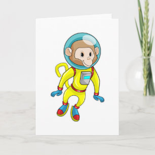 Tarjeta Mono como astronauta