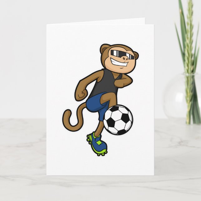 Tarjeta Mono como jugador de fútbol en el fútbol (Anverso)