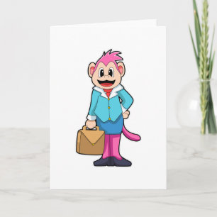 Tarjeta Mono como secretario con bolso