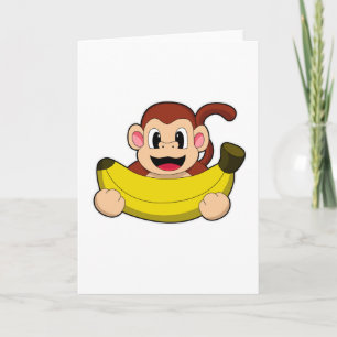 Tarjeta Mono con banana