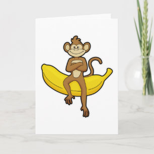 Tarjeta Mono con banana