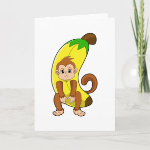 Tarjeta Mono con banana