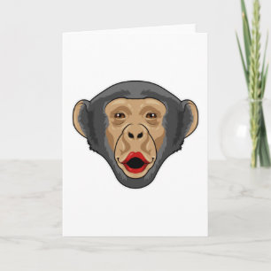 Tarjeta Mono con boca de Beso