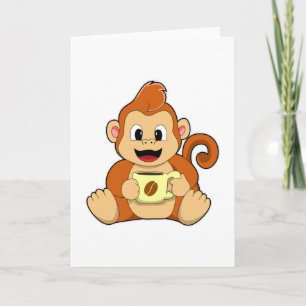 Tarjeta Mono con taza de café