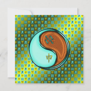 Tarjeta Mono de Aquarius y Madera