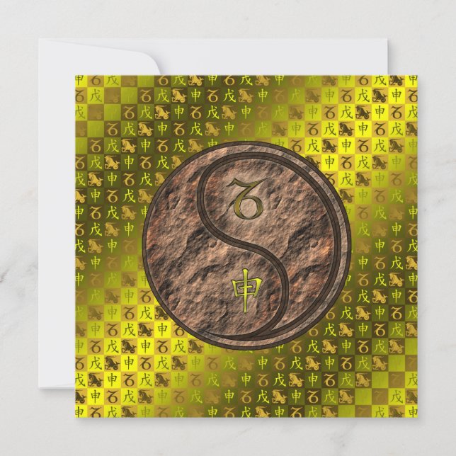 Tarjeta Mono de Capricornio y Tierra (Anverso)